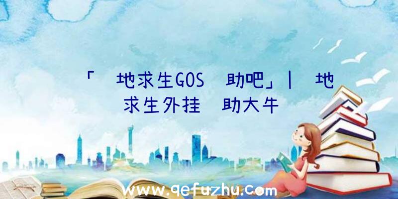 「绝地求生GOS辅助吧」|绝地求生外挂辅助大牛